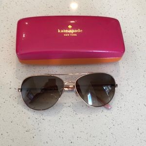 Kate Spade Rose gold Aviator Sunglasses